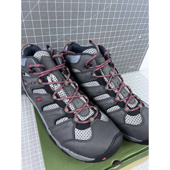 KEEN Koven Mid WP Hiking Outdoor Shoes Gray/Red Men’s Sz. 13 NIB New - Picture 3 of 9